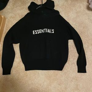 Essentials knit hooded sweatshirt